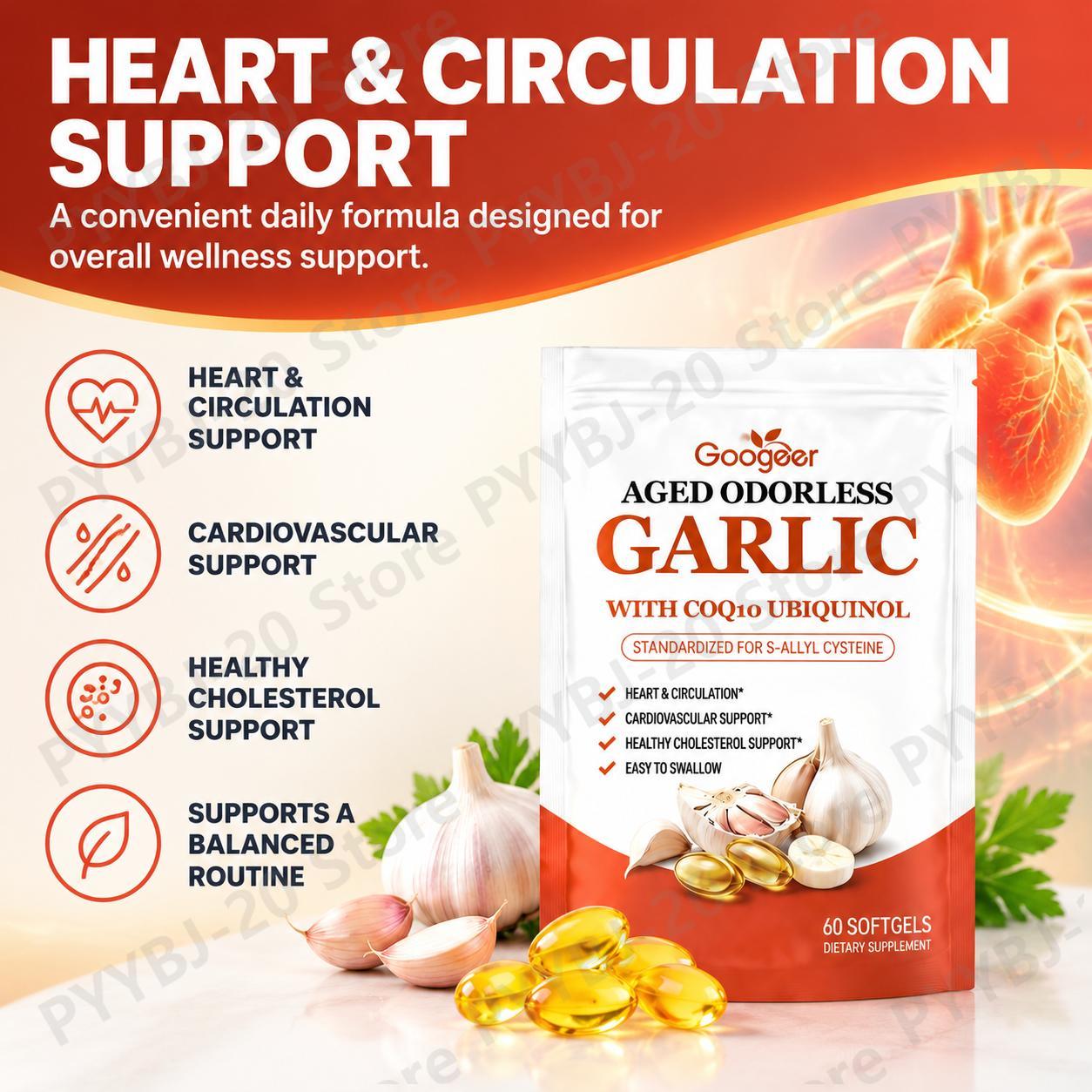 Googeer Aged Odorless Garlic S - đánh giá và giá Coq10 Ubiquinol Softgel
