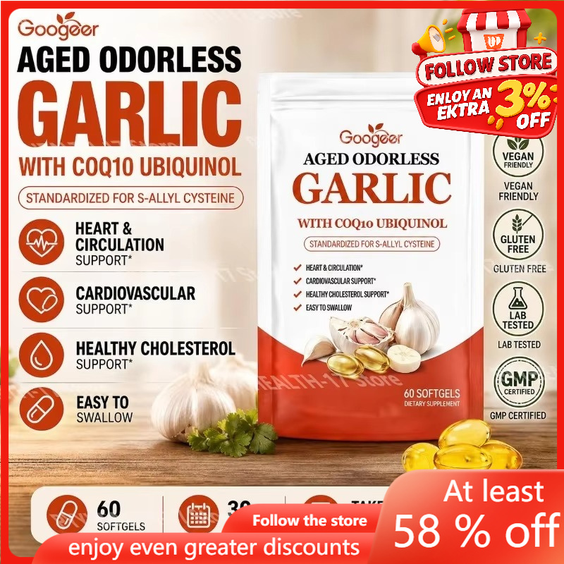 Googeer Aged Odorless Garlic S - đánh giá và giá Coq10 Ubiquinol Softgel